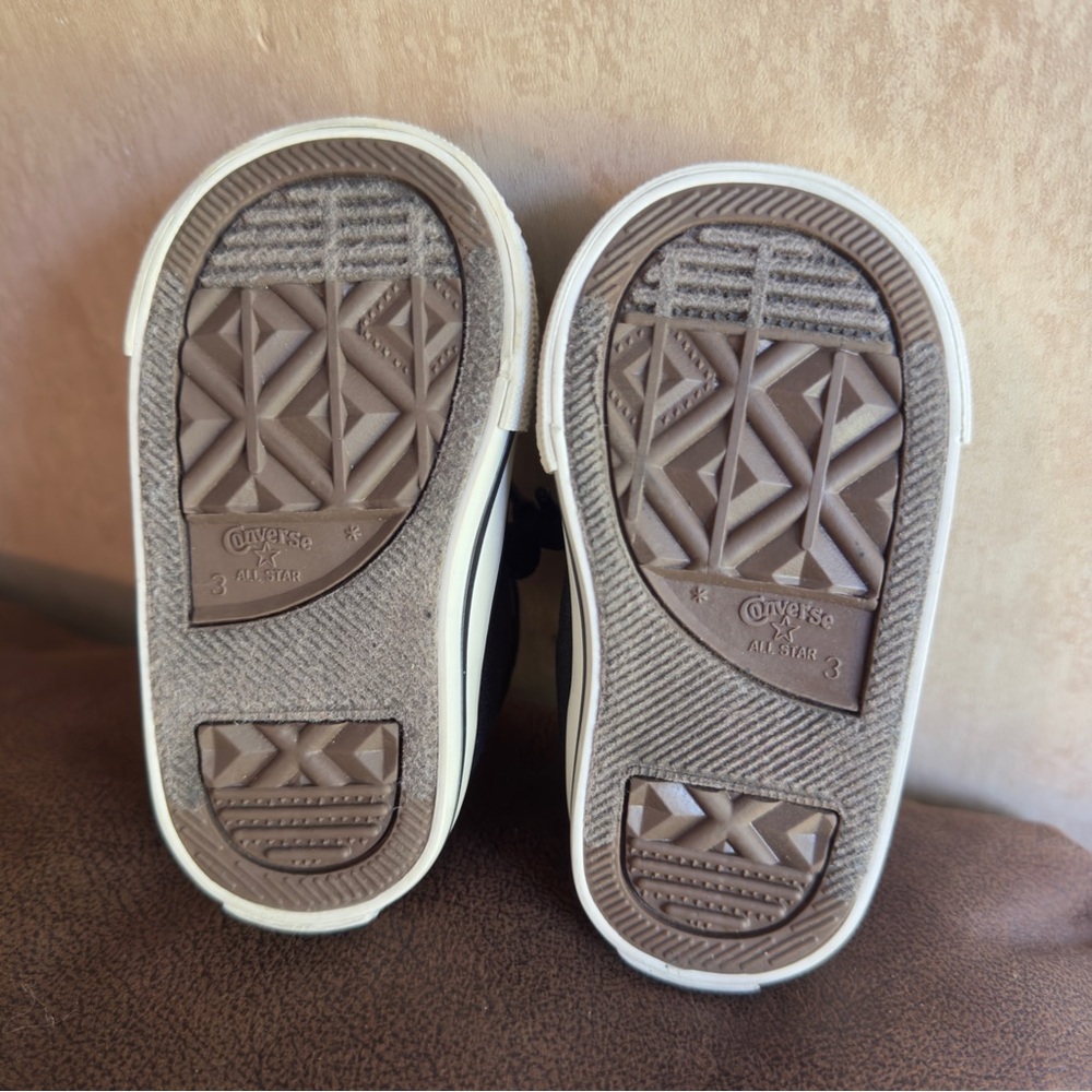 Converse Kids Black and Neon Green Sneakers - Picture 2 of 2